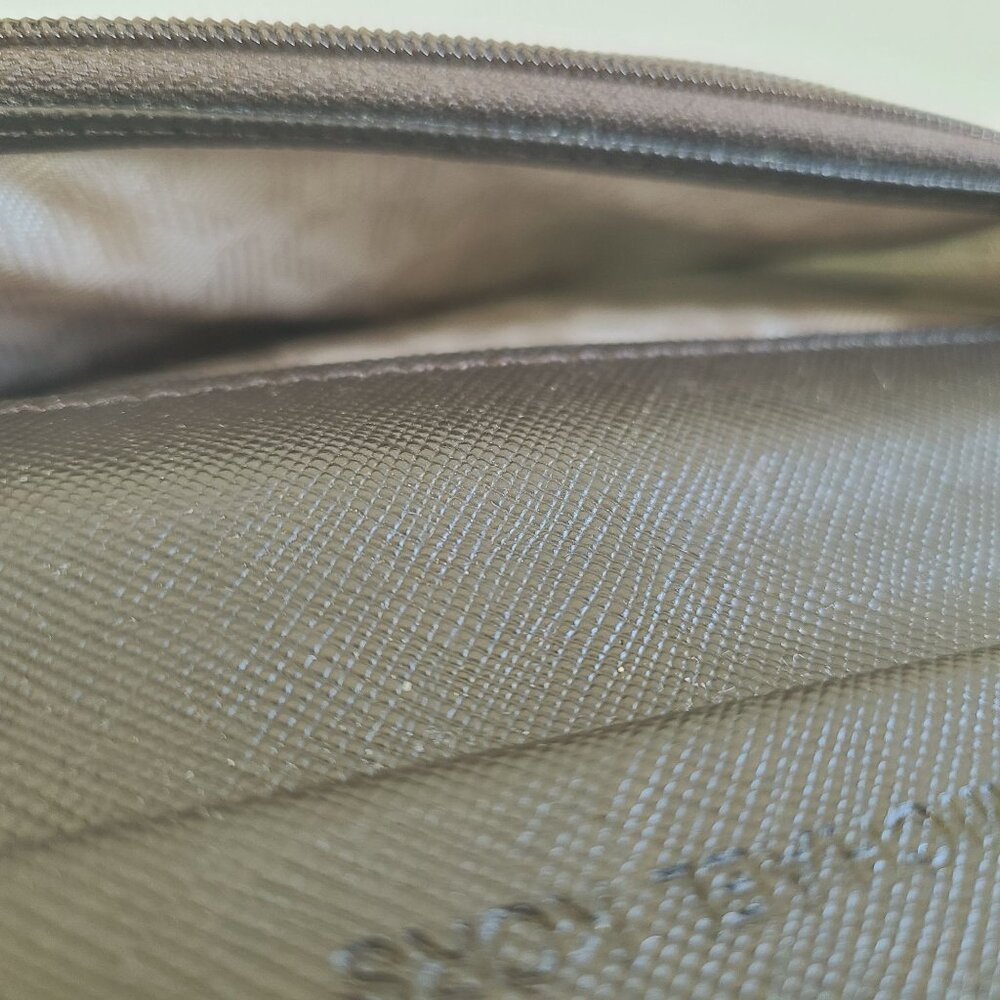 Michael Kors Jet Set Travel Continental Wallet Brown & Gold Zipper All Around - Picture 6 of 10